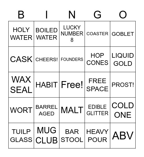SPECIAL EDITION - ST. ARNOLDUS DAY! Bingo Card
