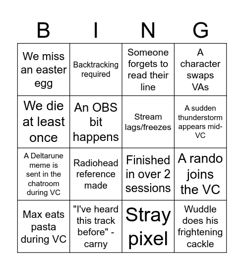 Chapter 3 Bing (Meta) Bingo Card