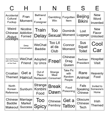 Chingo Bingo Card