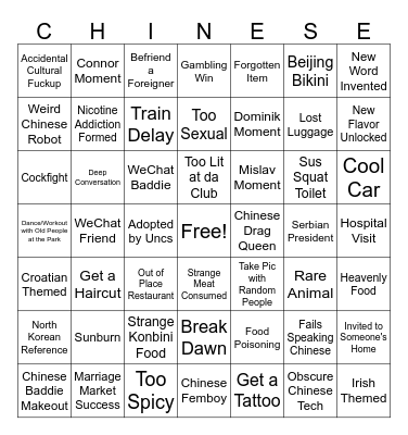 Chingo Bingo Card