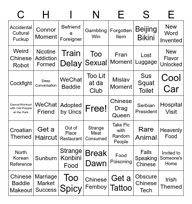 Chingo Bingo Card
