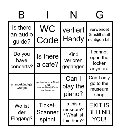 HdM Bingo Card