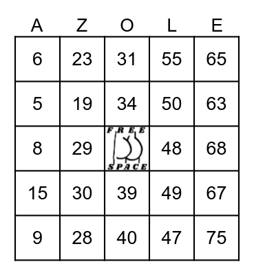 AZZOLE BINGO Card