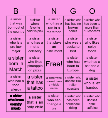 Get to Know Bingo Card