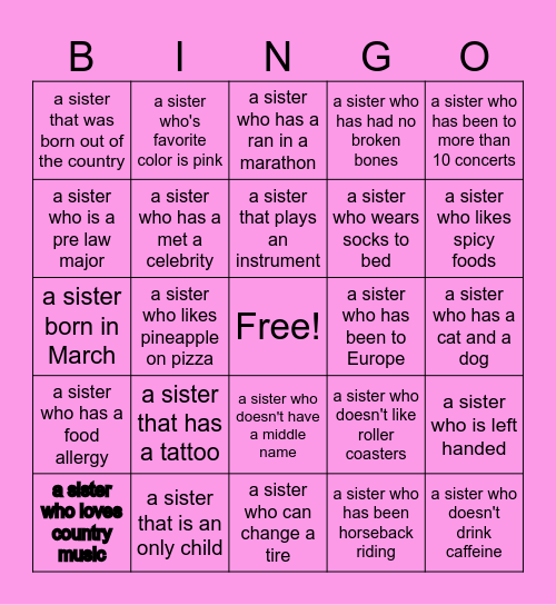 Get to Know Bingo Card