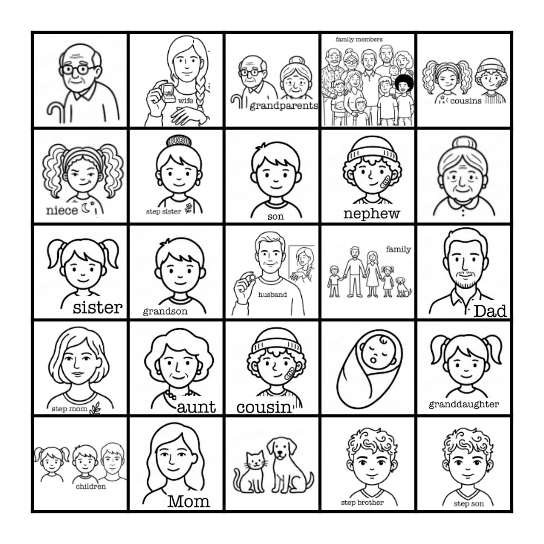 la famille - int. Bingo Card