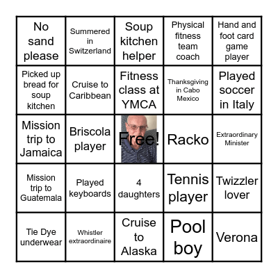 Giorgio's 90th Birthday BINGO Card