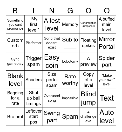 Recent tab bingo Card
