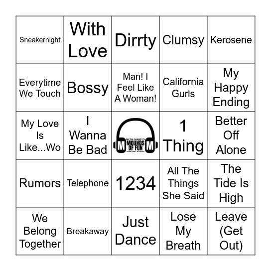 Y2K Bangerz! Bingo Card