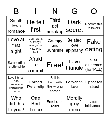 Funny Story tropes Bingo Card