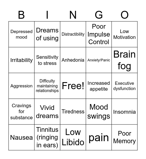 PAWS Bingo Card