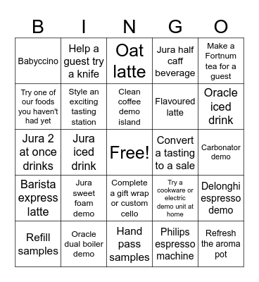 Demo Bingo! Bingo Card