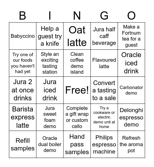 Demo Bingo! Bingo Card
