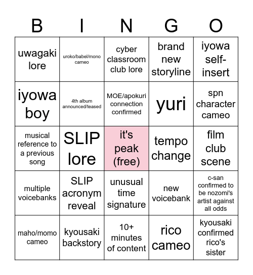 iyowa ytm 2026 Bingo Card