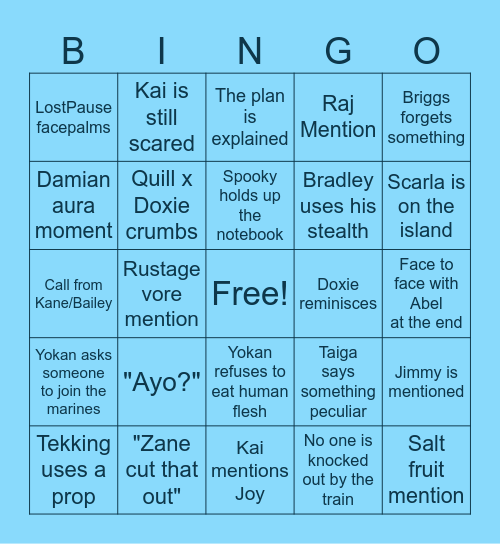 Marines episode 74! Bingo Card