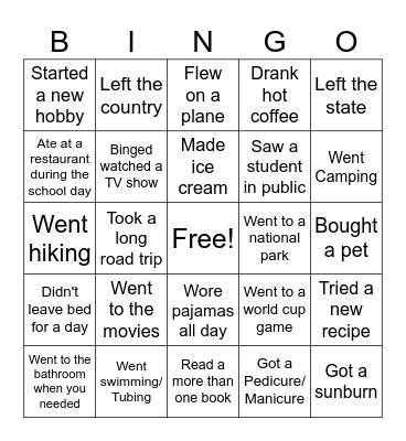 SPED Launch Bingo Card