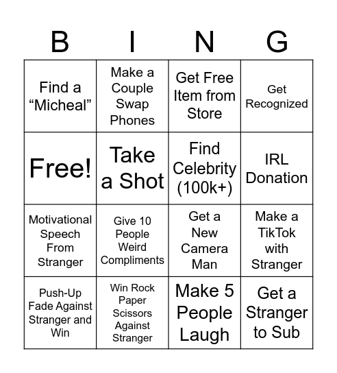Bingo Card