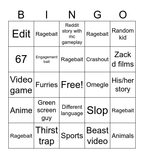 LawsonJA Bingo Card