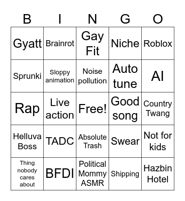 Benjixscarlett bingo Card