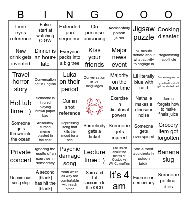 TCW 6 Bingo Card