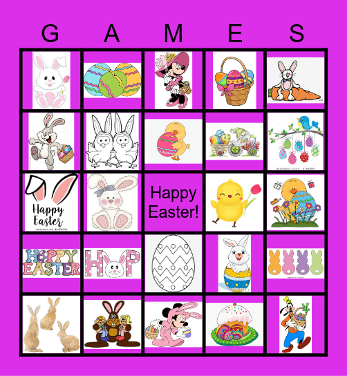 Sassy Easter Bingo Card