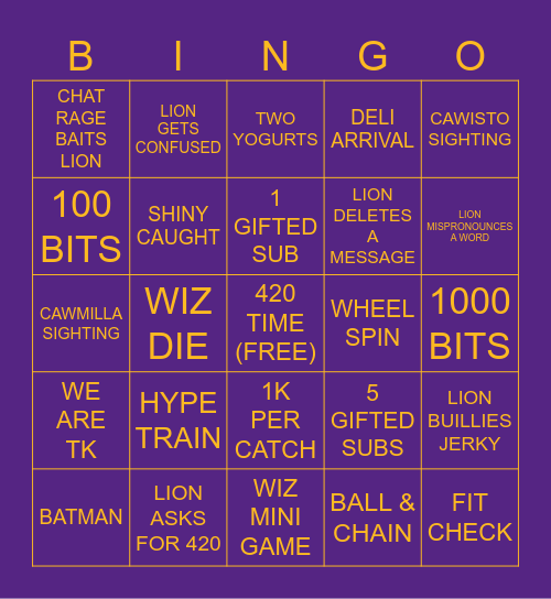 Lion 8485's Birthday Bingo Card