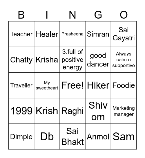 Celebrating Sisterhood Bingo Card