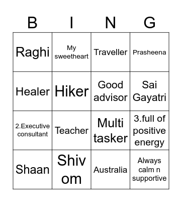 Celebrating Sisterhood Bingo Card