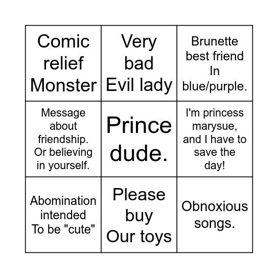 Barbie movie starter pack Bingo Card