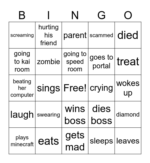 ishowspeed stream Bingo Card