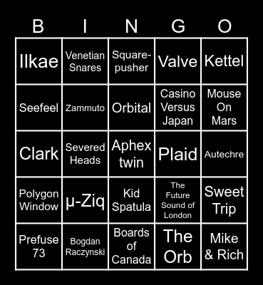 IDM slop bingo card Bingo Card