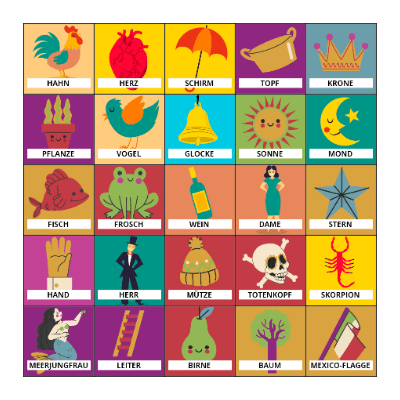 Virtual Loteria Bingo Card