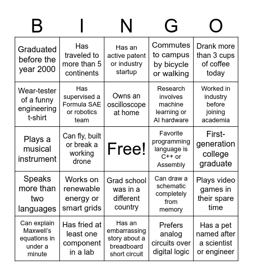 ECE Bingo Card
