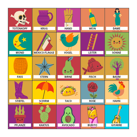 Virtual Loteria Bingo Card