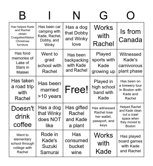 Fine someone who... Bingo Card
