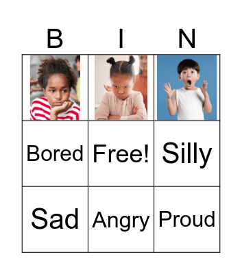 Feelings Bingo Card