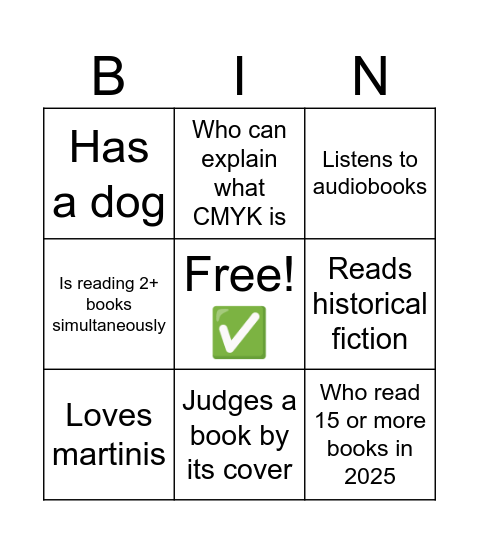 Find Someone Who: Bingo Card