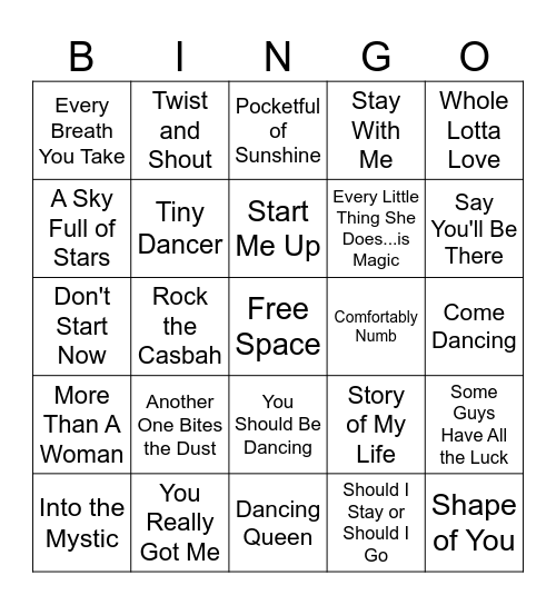 EUROPEAN ARTISTS Bingo Card