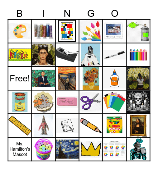 ART Bingo! Bingo Card