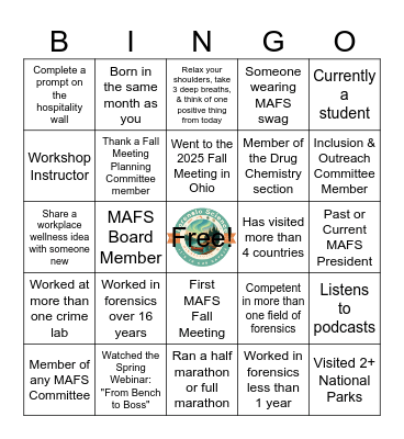 2026 MAFS BINGO Card