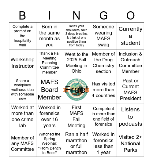 2026 MAFS BINGO Card