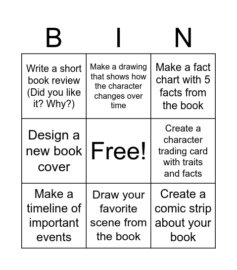 Reading BINGO Card