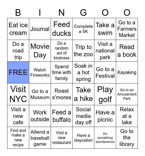 Wingo Bingo Card