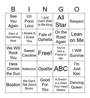 Back to School Singo Bingo Card