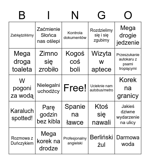 Kopenhaga trip Bingo Card