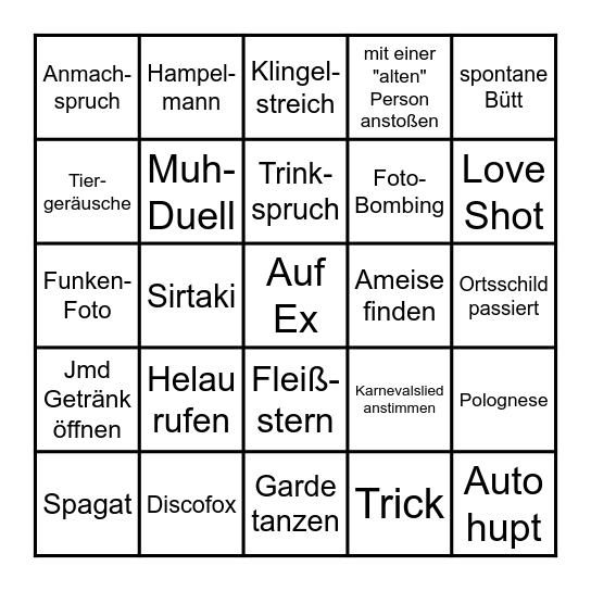 BOHMTE HELAU BINGO Card