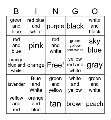 Color ME CFL Bingo!! Bingo Card