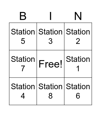 First Day Bingo Card
