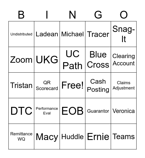 Post Post Hooray! Bingo Card
