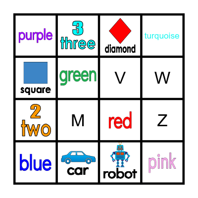 Vocabulary Bingo Card